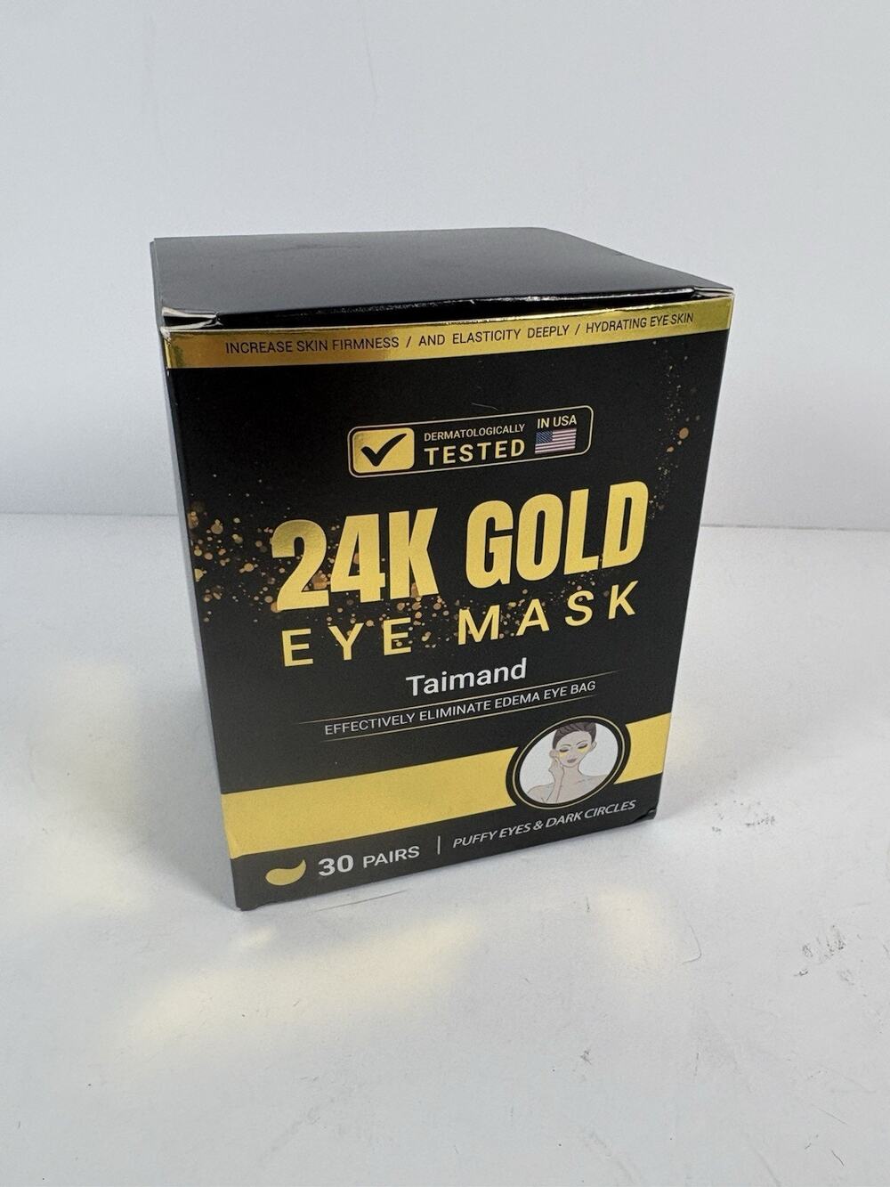 Taimand 24K Gold Under Eye Mask Patches 29 Pairs Hydrating Skincare Sealed Packs